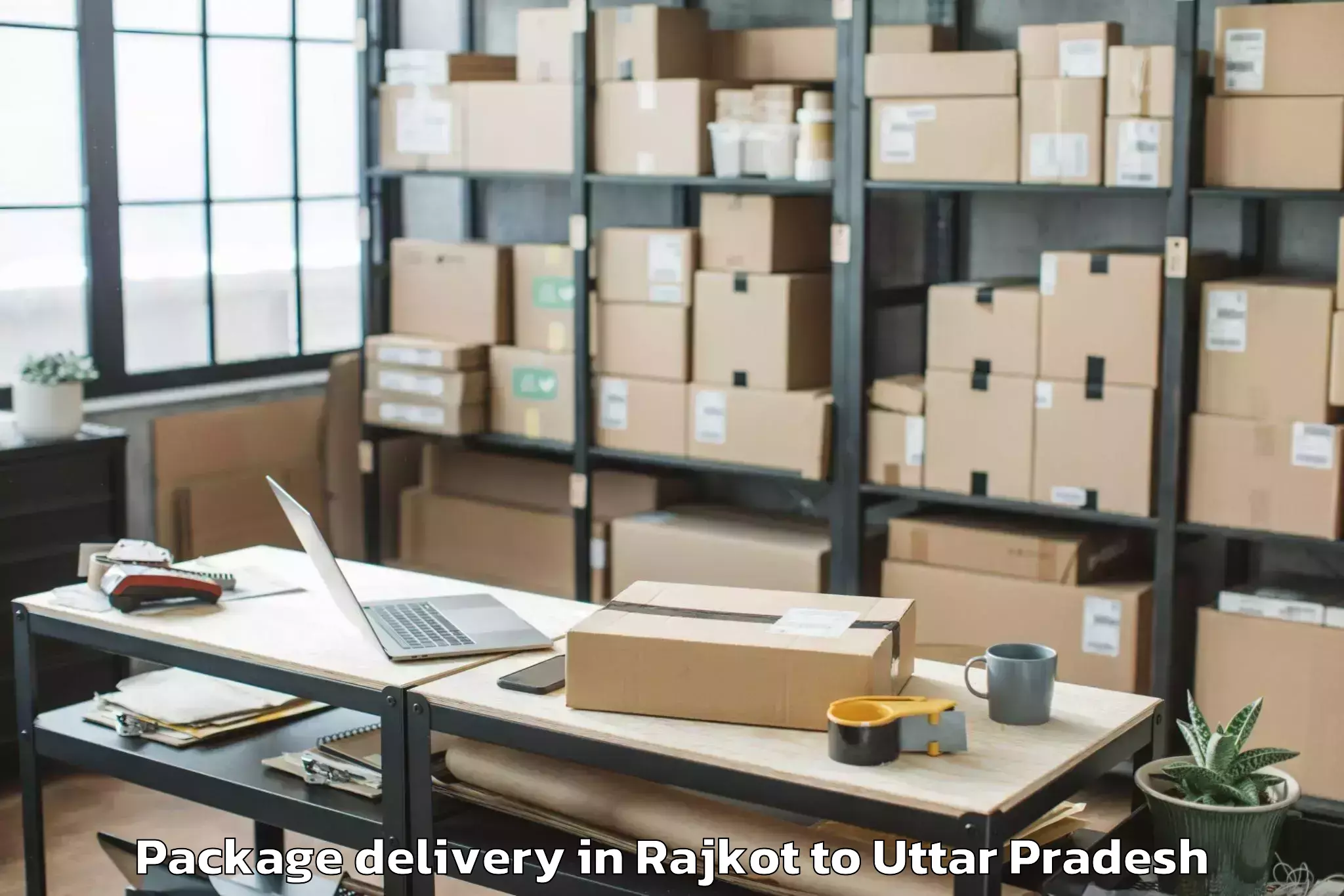 Professional Rajkot to Malihabad Package Delivery